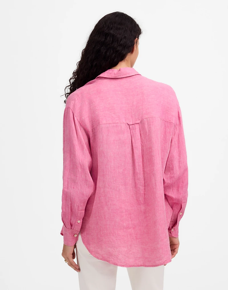 Linen Oversized Button-Up Shirt | Madewell