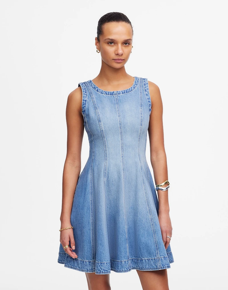 Circle Mini Dress: Airy Denim Edition | Madewell