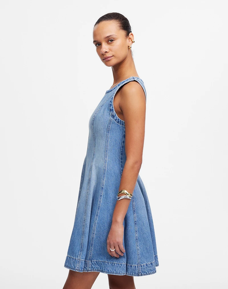 Circle Mini Dress: Airy Denim Edition | Madewell