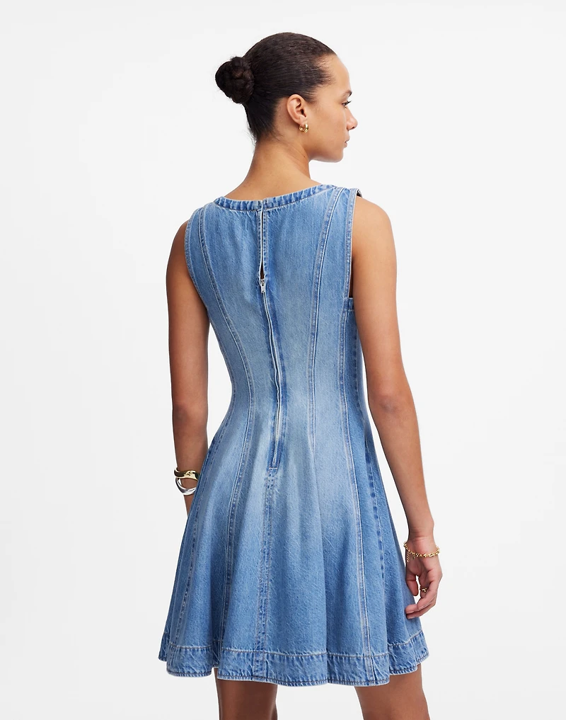 Circle Mini Dress: Airy Denim Edition | Madewell