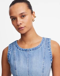 Circle Mini Dress: Airy Denim Edition | Madewell