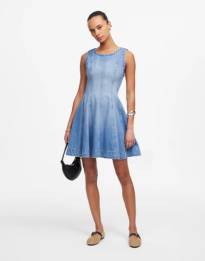 Circle Mini Dress: Airy Denim Edition | Madewell