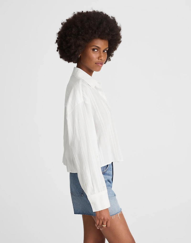 Straight-Hem Shirt Cotton Dobby | Madewell