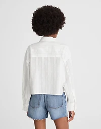 Straight-Hem Shirt Cotton Dobby | Madewell
