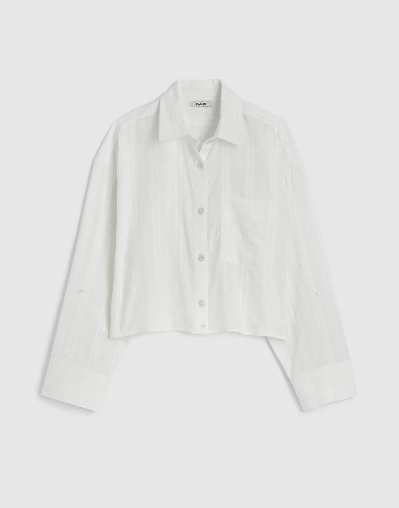Straight-Hem Shirt Cotton Dobby | Madewell