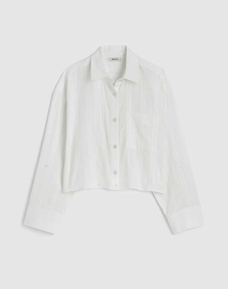Straight-Hem Shirt Cotton Dobby | Madewell