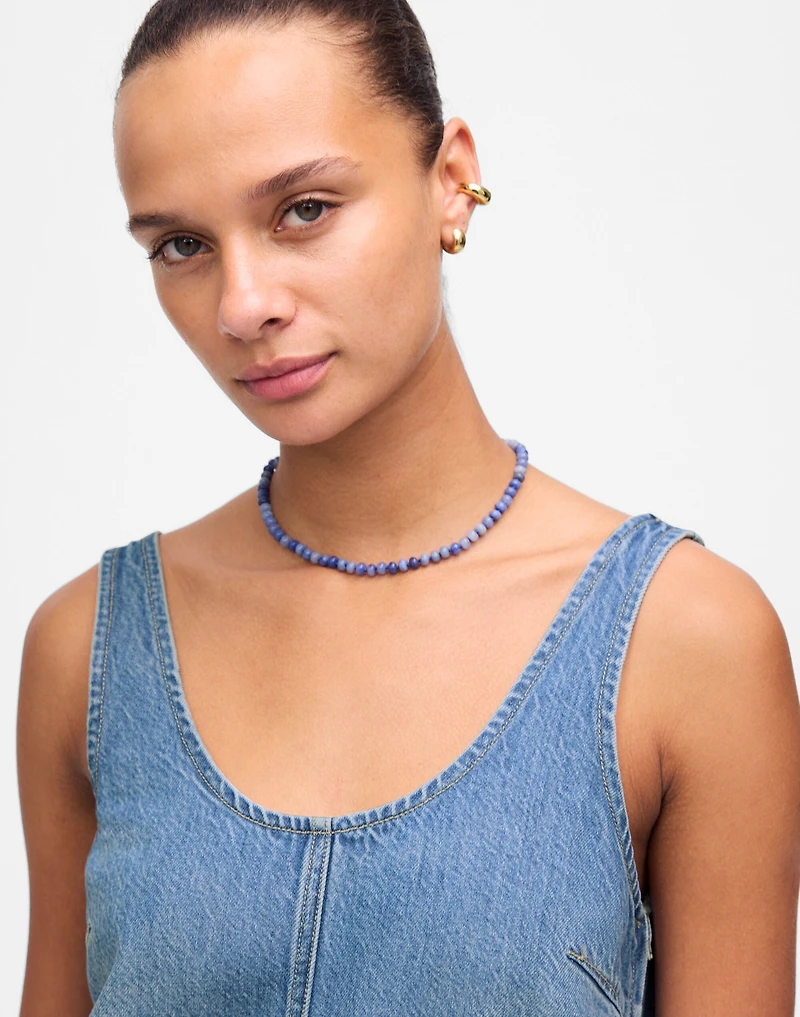 Denim Scoopneck Mini Dress | Madewell