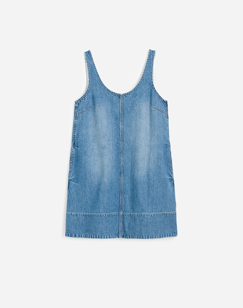 Denim Scoopneck Mini Dress | Madewell