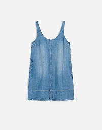 Denim Scoopneck Mini Dress | Madewell