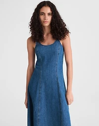 Denim Scoopneck Midi Dress | Madewell