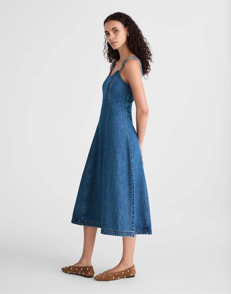 Denim Scoopneck Midi Dress | Madewell