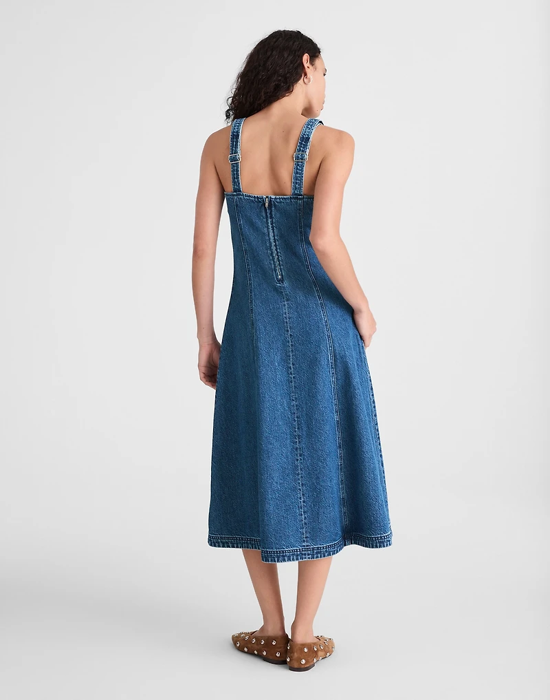 Denim Scoopneck Midi Dress | Madewell