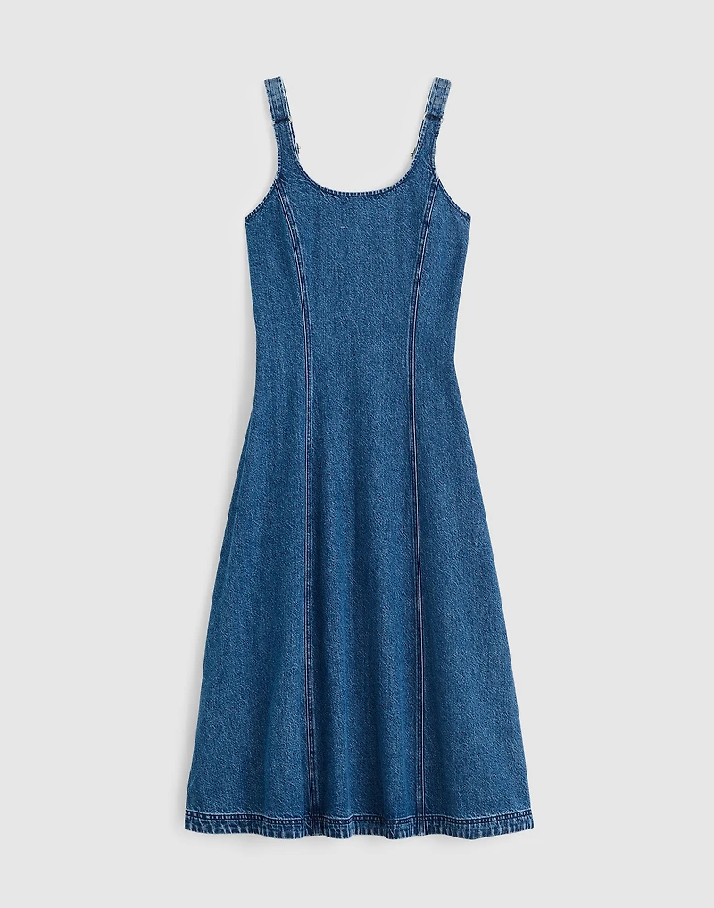 Denim Scoopneck Midi Dress | Madewell