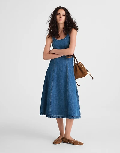 Denim Scoopneck Midi Dress | Madewell