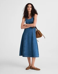 Denim Scoopneck Midi Dress | Madewell