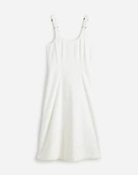 Denim Scoopneck Midi Dress Pure White Wash | Madewell
