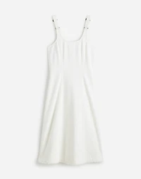 Denim Scoopneck Midi Dress Pure White Wash | Madewell
