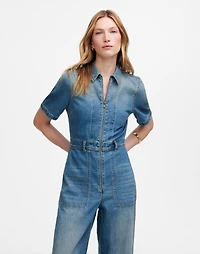 Zip-Front Denim Coveralls Robertson Wash | Madewell