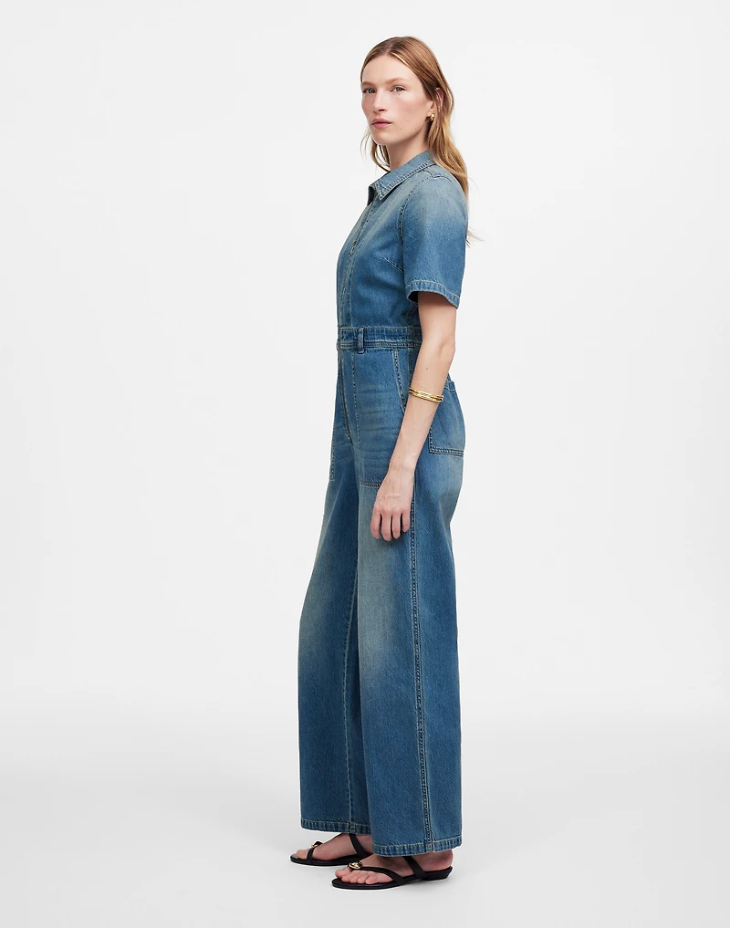 Zip-Front Denim Coveralls Robertson Wash | Madewell