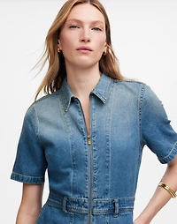 Zip-Front Denim Coveralls Robertson Wash | Madewell