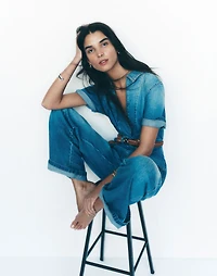 Zip-Front Denim Coveralls Robertson Wash | Madewell