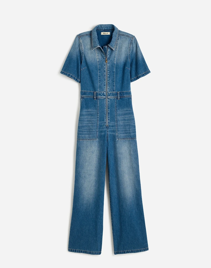 Zip-Front Denim Coveralls Robertson Wash | Madewell
