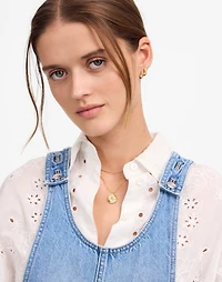 Scoopneck Denim Shortalls Allenwood Wash | Madewell