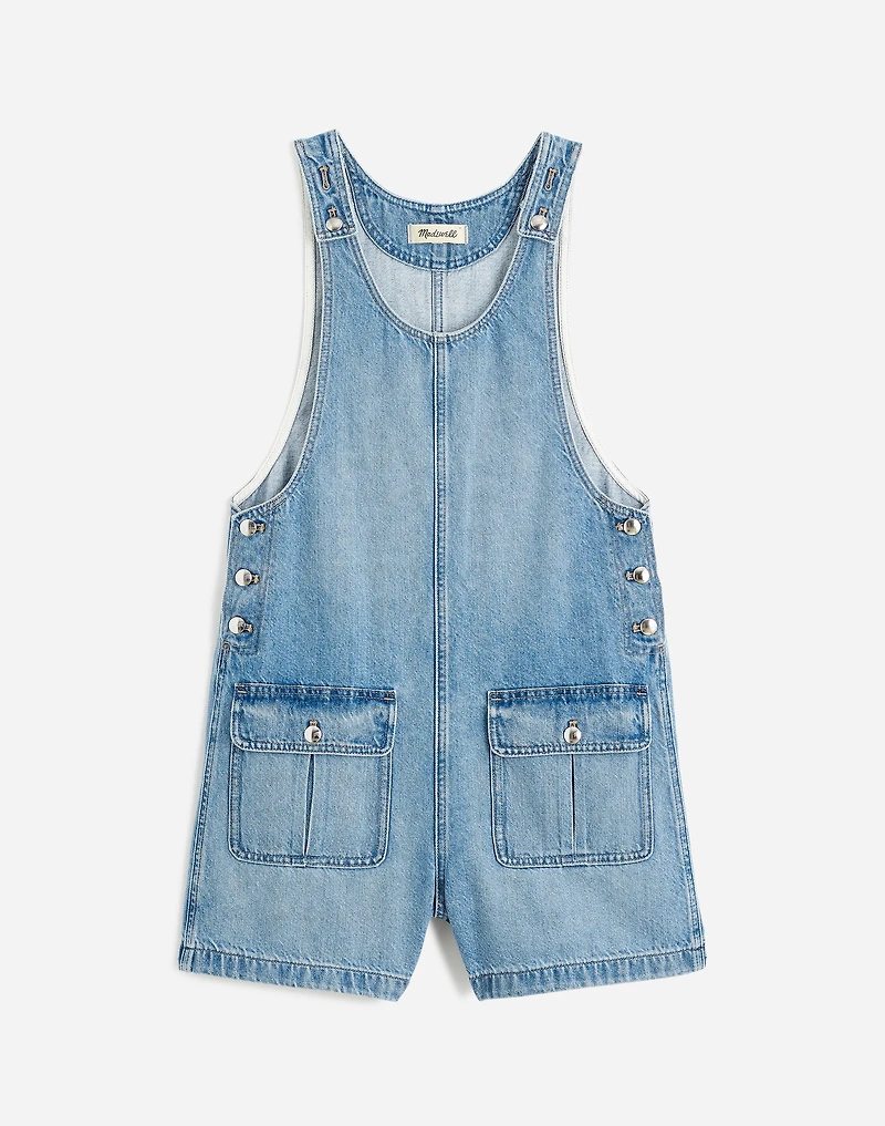 Scoopneck Denim Shortalls Allenwood Wash | Madewell