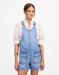 Scoopneck Denim Shortalls Allenwood Wash | Madewell