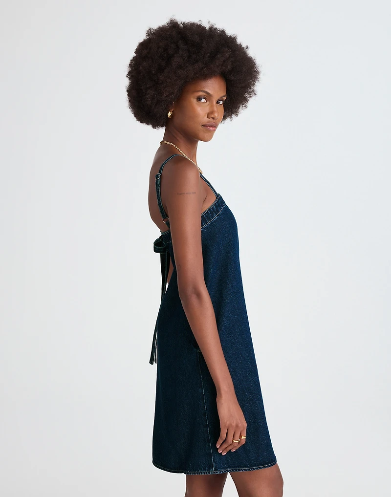 Denim A-Line Mini Dress Bright Rinse Wash | Madewell