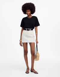 Raw-Hem Mini Skirt Pure White | Madewell