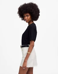 Raw-Hem Mini Skirt Pure White | Madewell