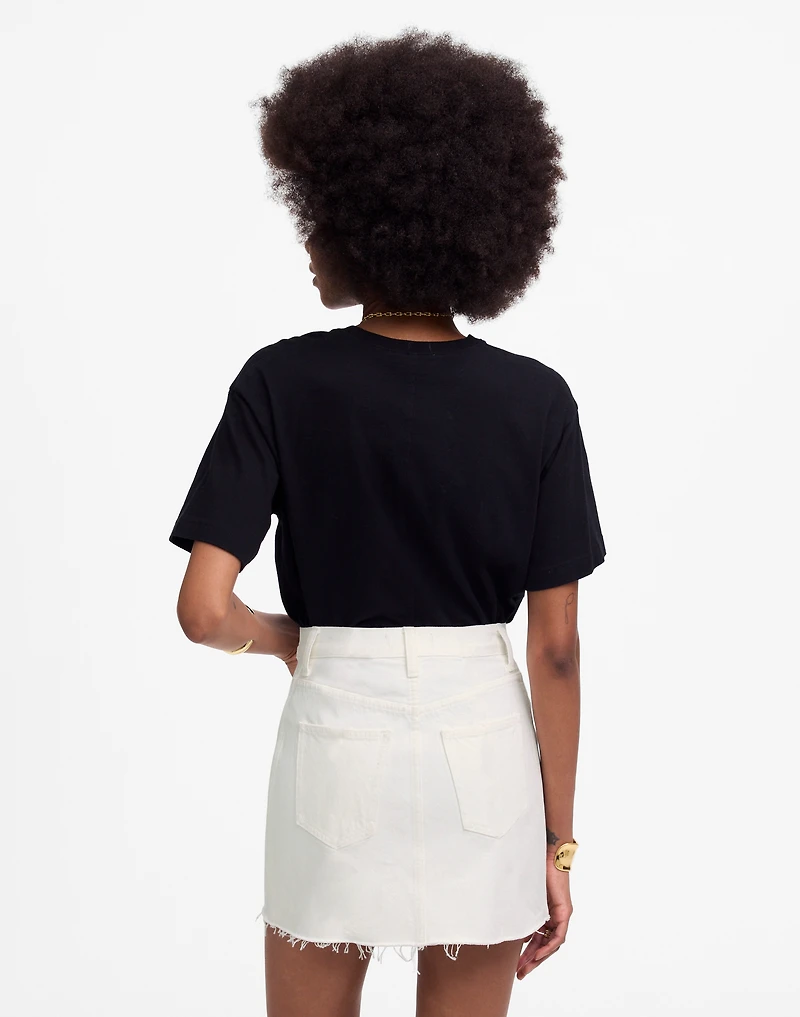 Raw-Hem Mini Skirt Pure White | Madewell