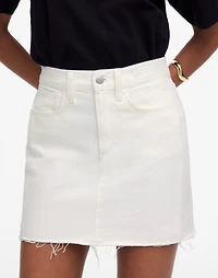 Raw-Hem Mini Skirt Pure White | Madewell