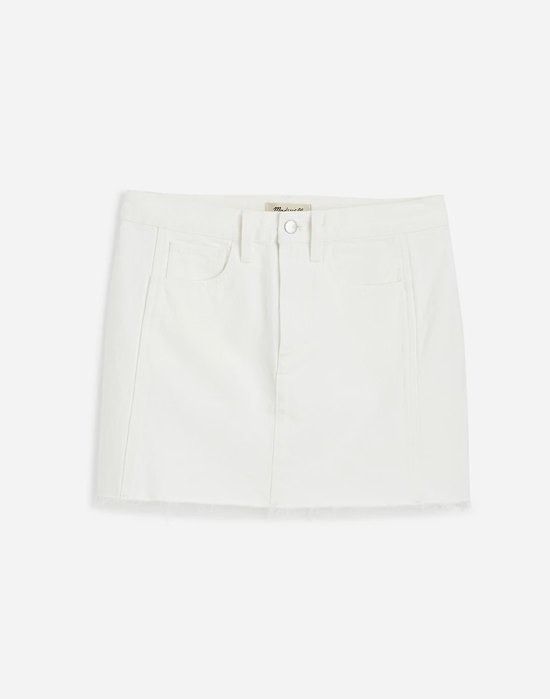 Raw-Hem Mini Skirt Pure White | Madewell