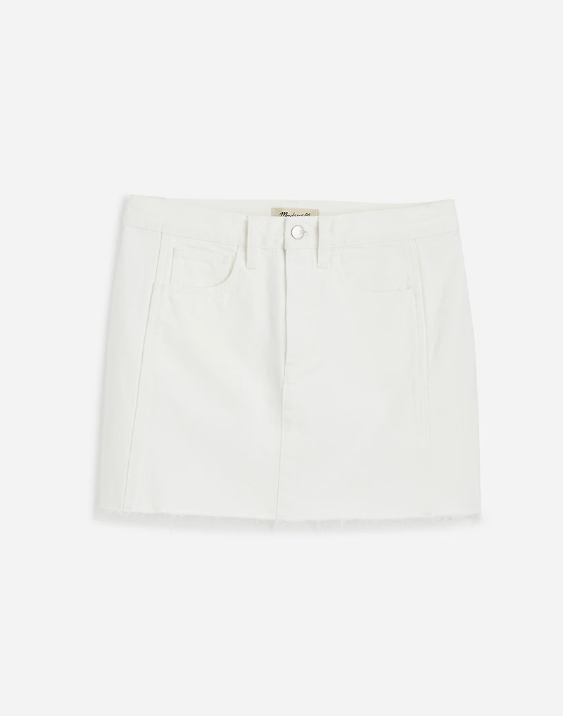 Raw-Hem Mini Skirt Pure White | Madewell