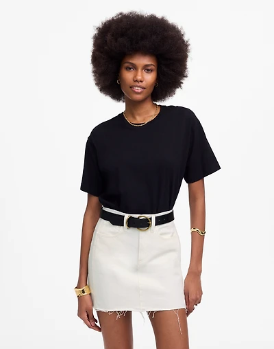 Raw-Hem Mini Skirt Pure White | Madewell