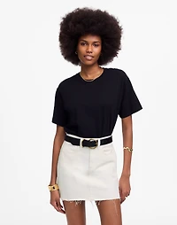 Raw-Hem Mini Skirt Pure White | Madewell