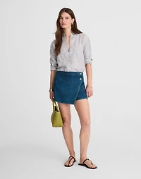 Denim Wrap Mini Skort Lambertville Wash | Madewell