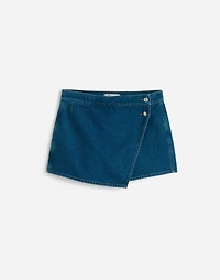 Denim Wrap Mini Skort Lambertville Wash | Madewell