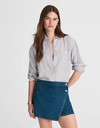 Denim Wrap Mini Skort Lambertville Wash | Madewell