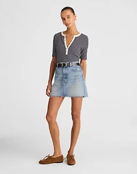 Raw-Hem Denim Mini Skirt Kelleyville Wash | Madewell