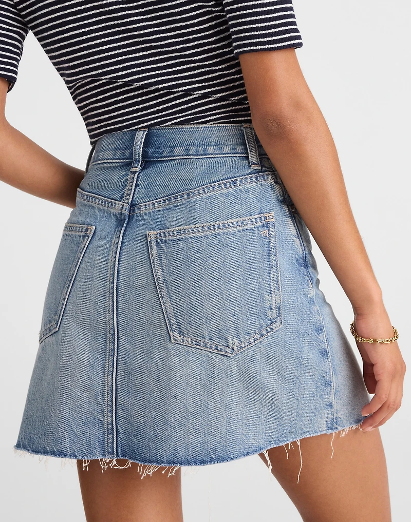 Raw-Hem Denim Mini Skirt Kelleyville Wash | Madewell