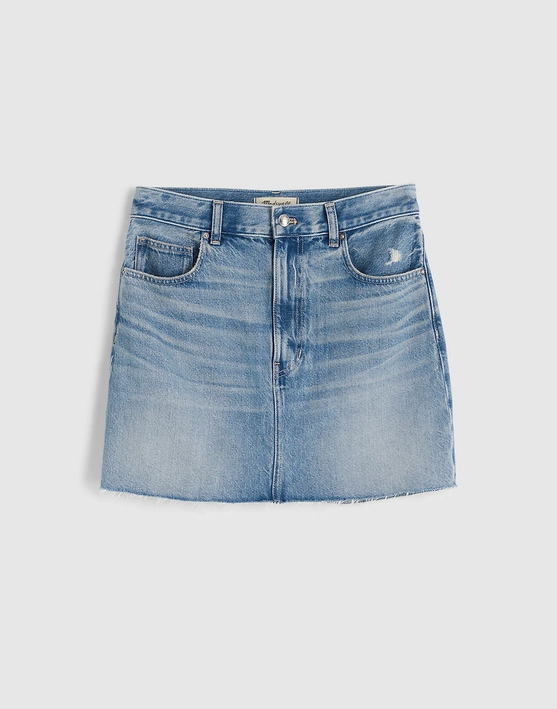 Raw-Hem Denim Mini Skirt Kelleyville Wash | Madewell