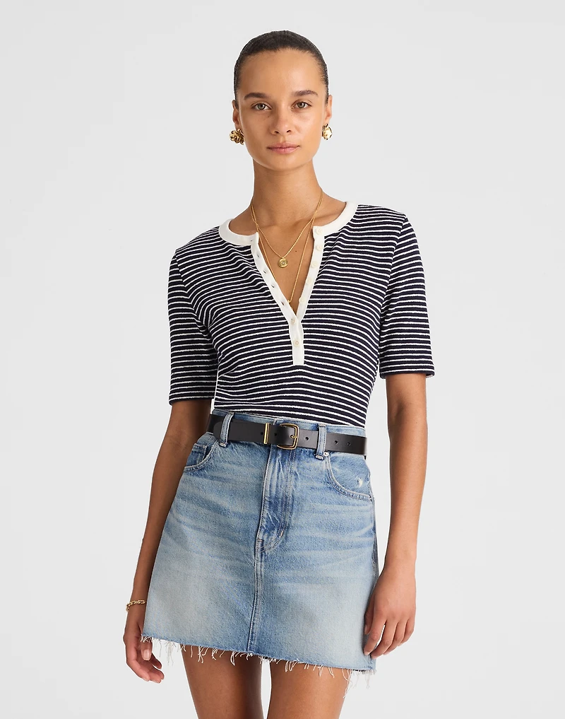 Raw-Hem Denim Mini Skirt Kelleyville Wash | Madewell