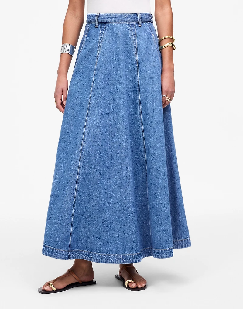 Midi Skirt Robertson Wash: Airy Denim Edition | Madewell