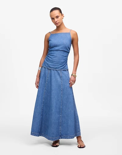 Midi Skirt Robertson Wash: Airy Denim Edition | Madewell