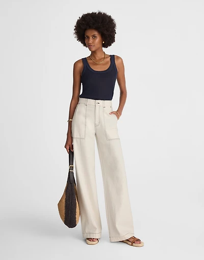 Superwide-Leg Utility Jeans Vintage Canvas | Madewell