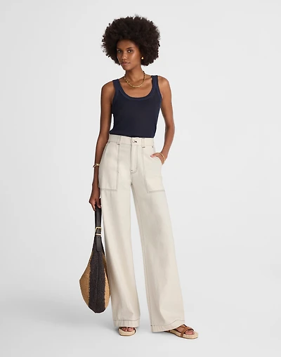 Superwide-Leg Utility Jeans Vintage Canvas | Madewell
