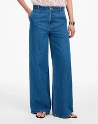 Wide-Sweep Denim Trousers Dowe Wash | Madewell